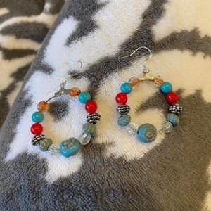dangle hoop earrings